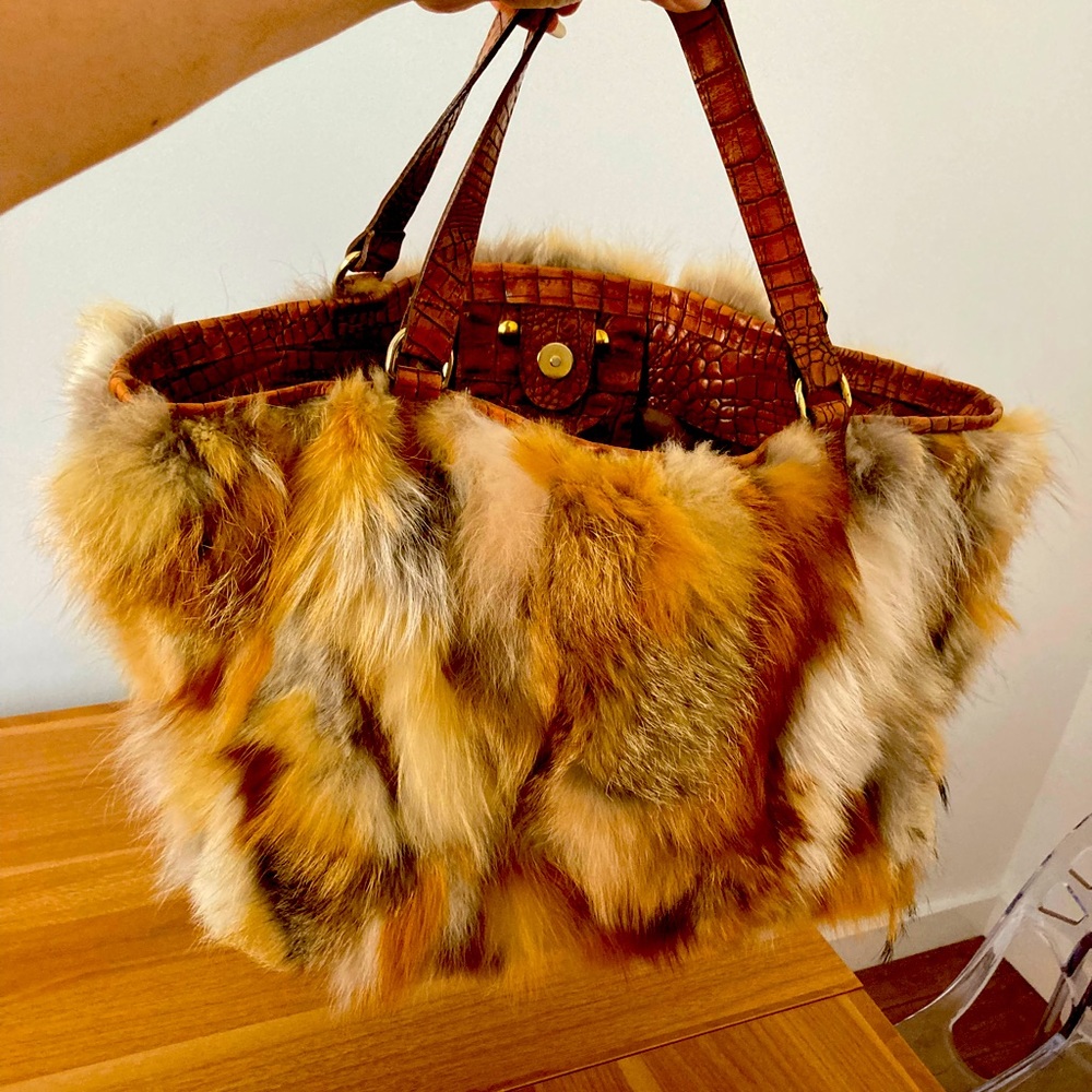 Genuine Suarez New York multicolor fox handbag. Beautiful condition.